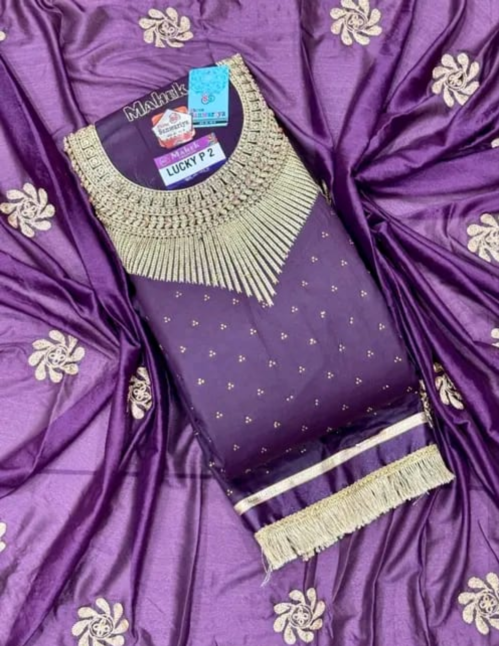 Elegant Pakistani Embroidered Ethnic Motif Suit With Chiffon Dupatta – Party Wear